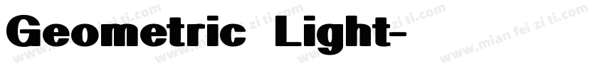 Geometric Light字体转换